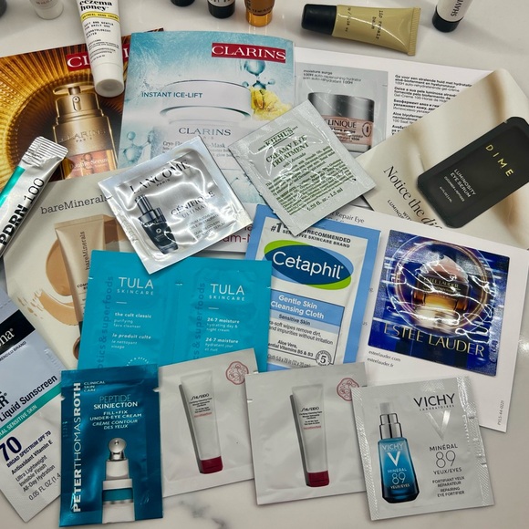 35 Piece skincare set Peter Thomas Roth / Clarins / Bobbie Brown w/ Pink bag - Picture 3 of 13